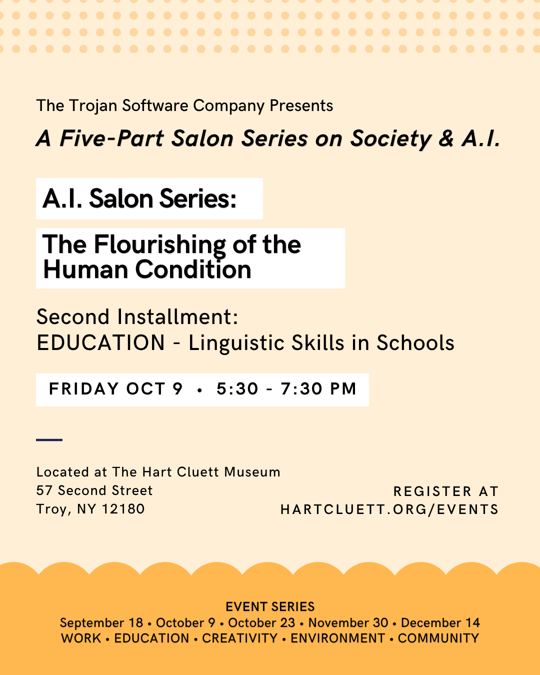 The Trojan Software Company Presents: A Five-Part Salon Series on Society & Artificial Intelligence